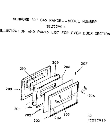 Oven door section