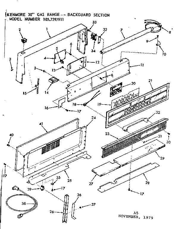 Backguard section