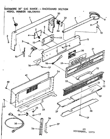 Backguard section