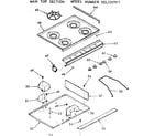 Kenmore 1037297911 main top section diagram