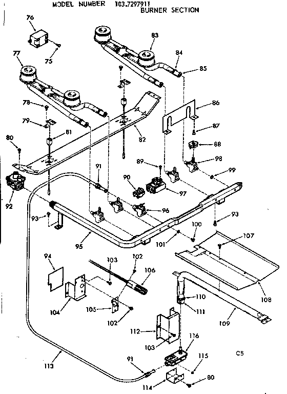 Burner section