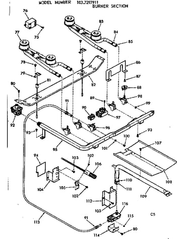 Burner section