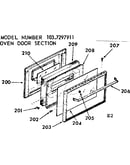 Oven door section