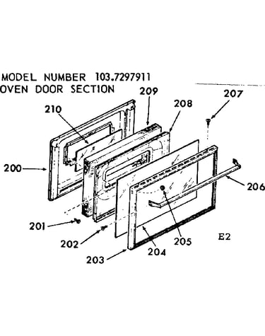 Oven door section