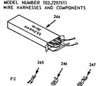 Kenmore 1037297911 wire harnesses and components diagram