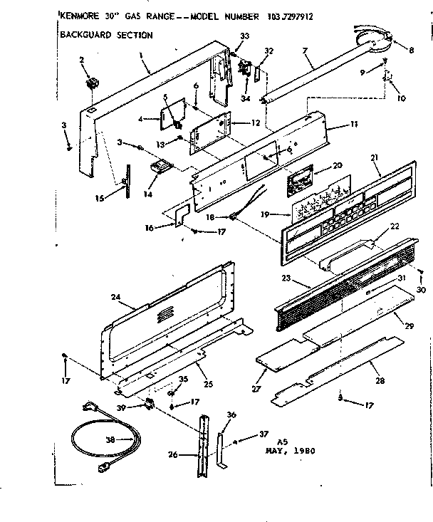 Backguard section