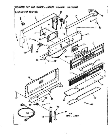 Backguard section