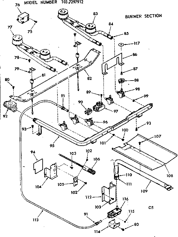 Burner section