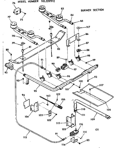 Burner section