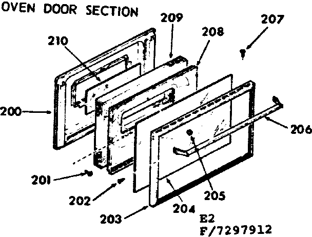 Oven door section