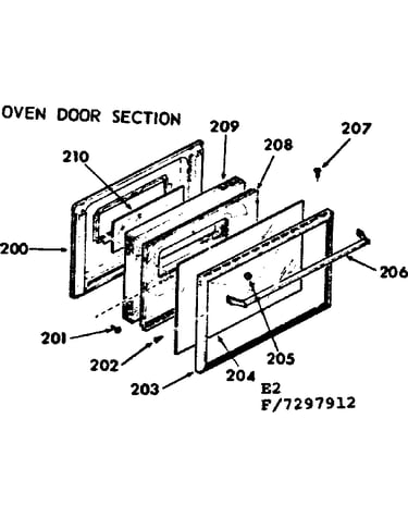 Oven door section