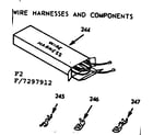 Kenmore 1037297912 wire harness and components diagram