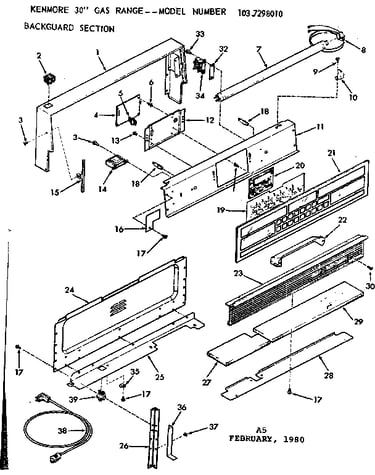 Backguard section