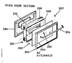 Kenmore 1037298010 oven door section diagram