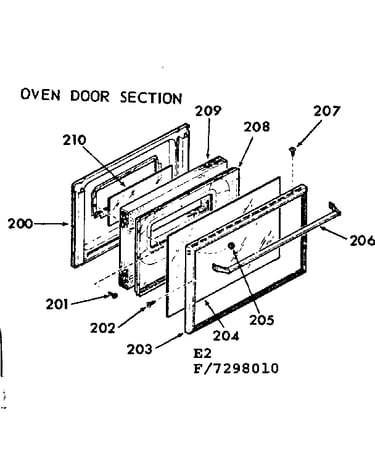 Oven door section