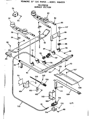 Burner section