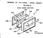 Kenmore 1037298110 oven door section diagram