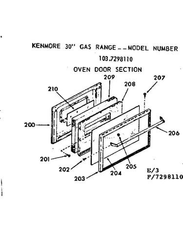 Oven door section