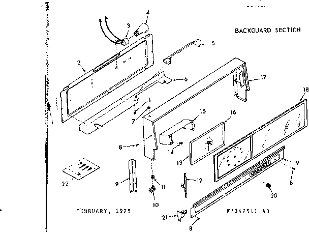 Backguard section