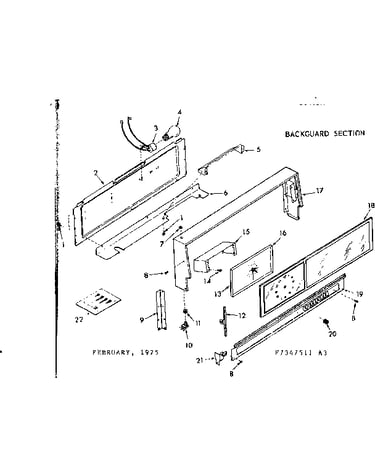 Backguard section