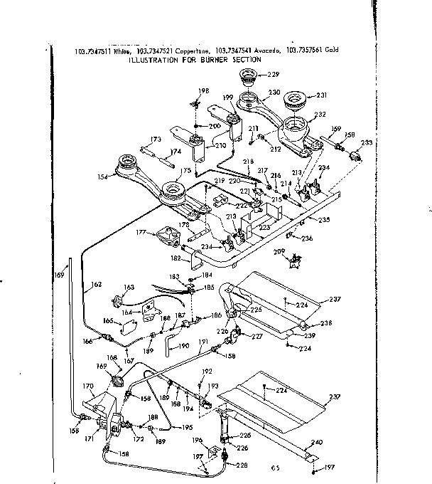 Burner section