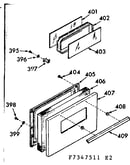 Lower oven door section