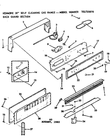 Backguard section