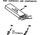 Kenmore 1037358010 wire harnesses and components diagram