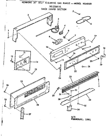 Back guard section