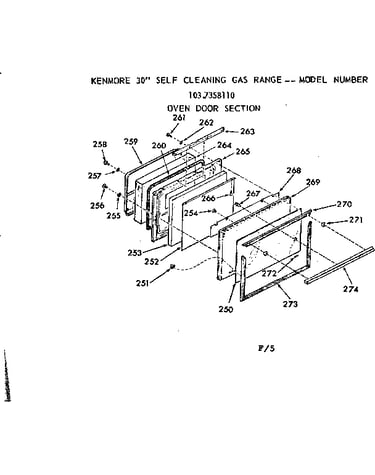 Oven door section