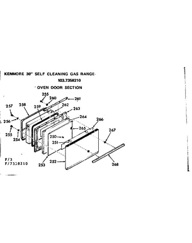 Oven door section