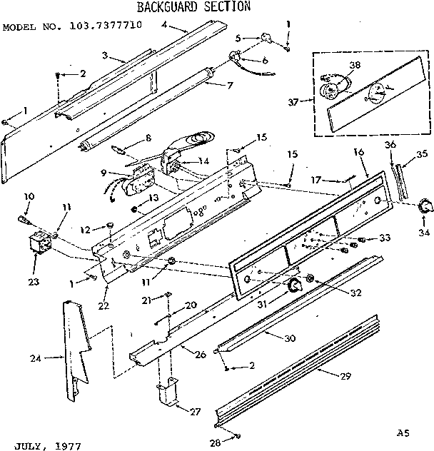 Backguard section