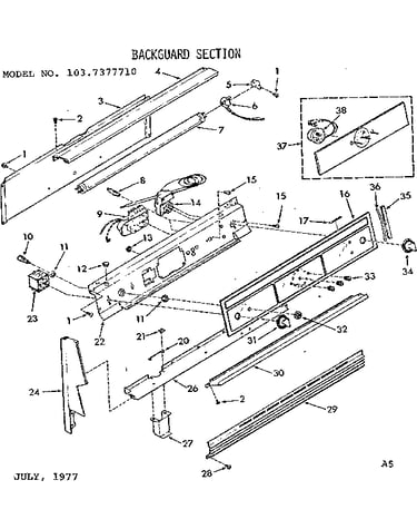 Backguard section
