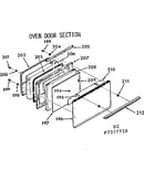 Oven door section