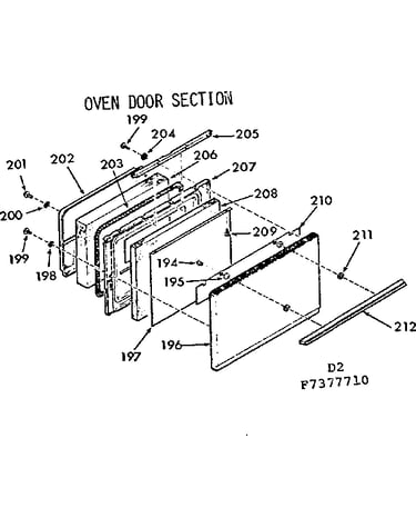 Oven door section