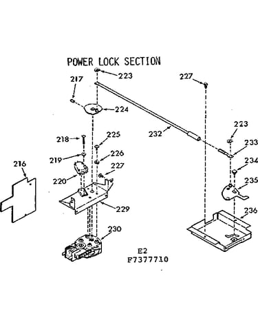 Power lock section