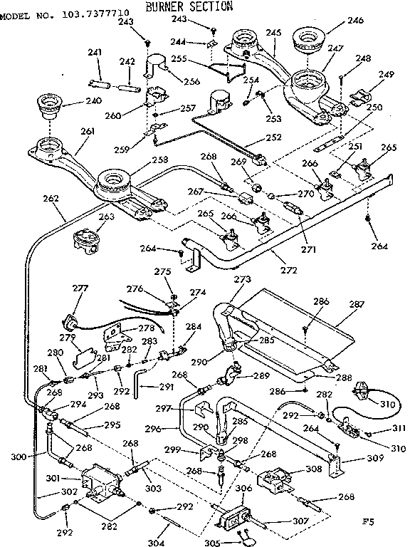 Burner section
