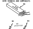 Kenmore 1037377710 wire harness and components diagram