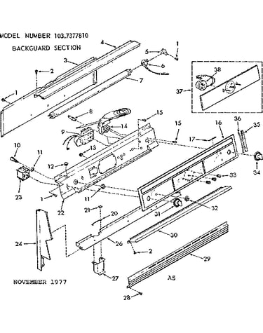 Backguard section