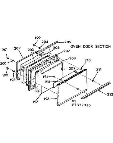 Oven door section