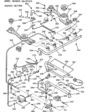 Burner section
