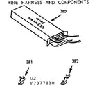 Kenmore 1037377810 wire harness and components diagram