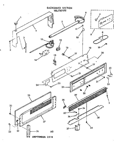 Backguard section