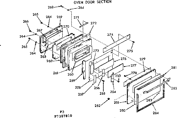 OVEN DOOR SECTION