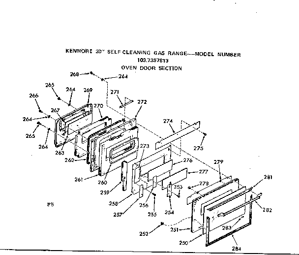 OVEN DOOR SECTION