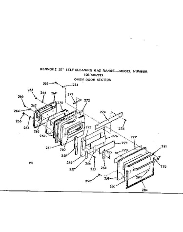 Oven door section