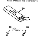 Kenmore 1037387813 wire harnesses and components diagram