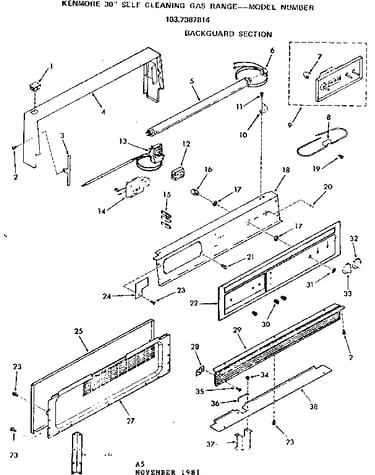 Backguard section