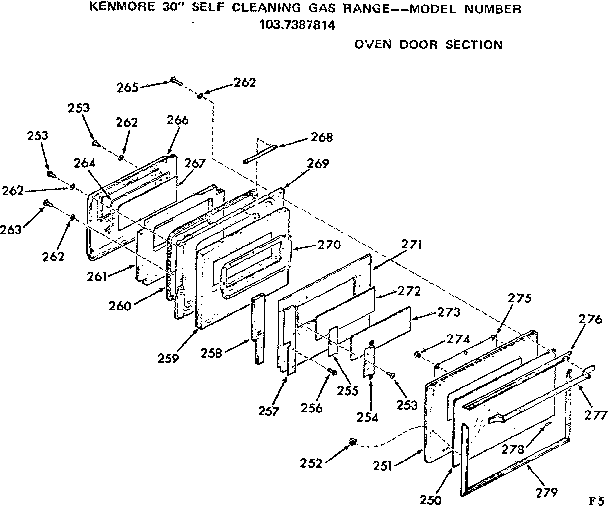 Oven door section