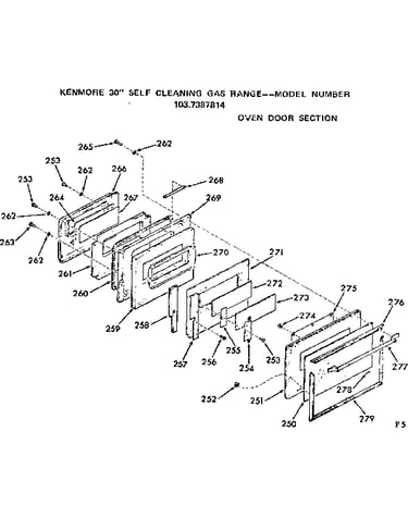 Oven door section